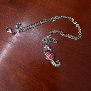 Silver Seahorse Pendant Necklace